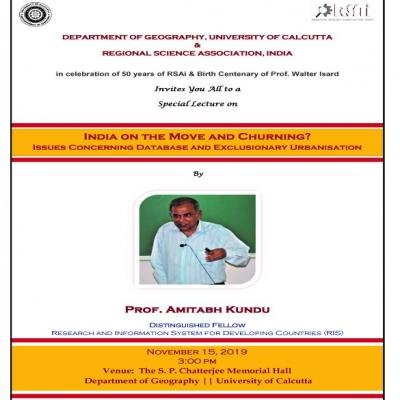 Special Lecture on 'India on the Move and Churning?'