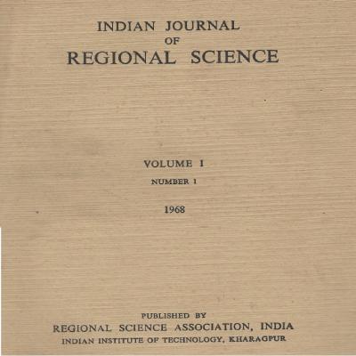 Indian Journal of Regional Science, 1968, Vol. 1, No. 1