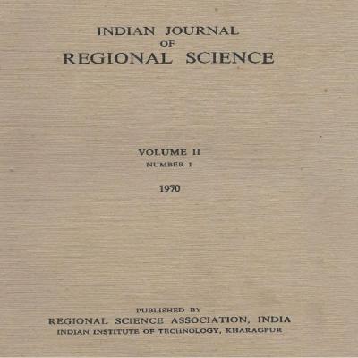 Indian Journal of Regional Science, 1970, Vol. 2, No. 1